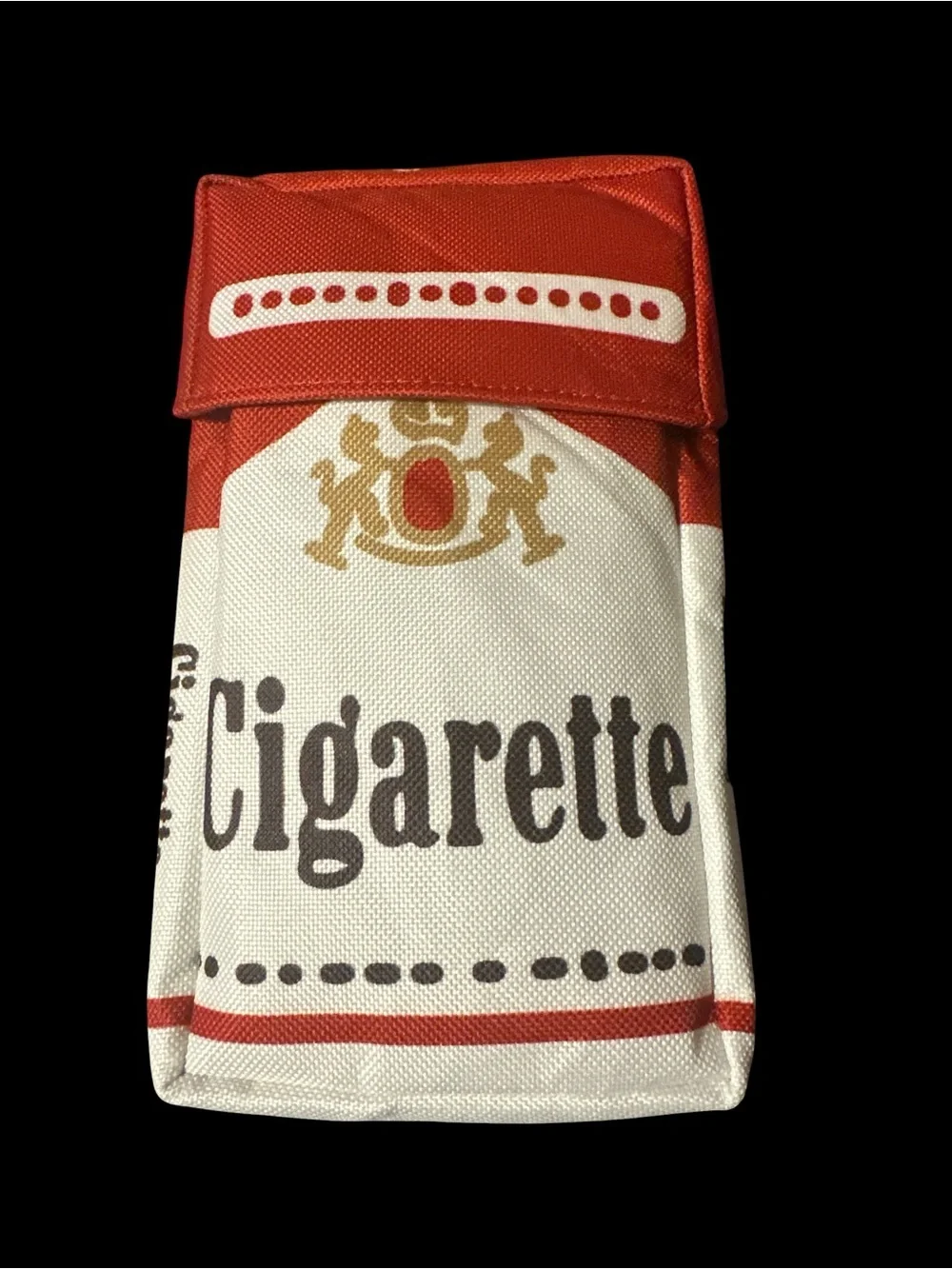 Plush Novelty Cigarette Pack Dog Toy - Red and White